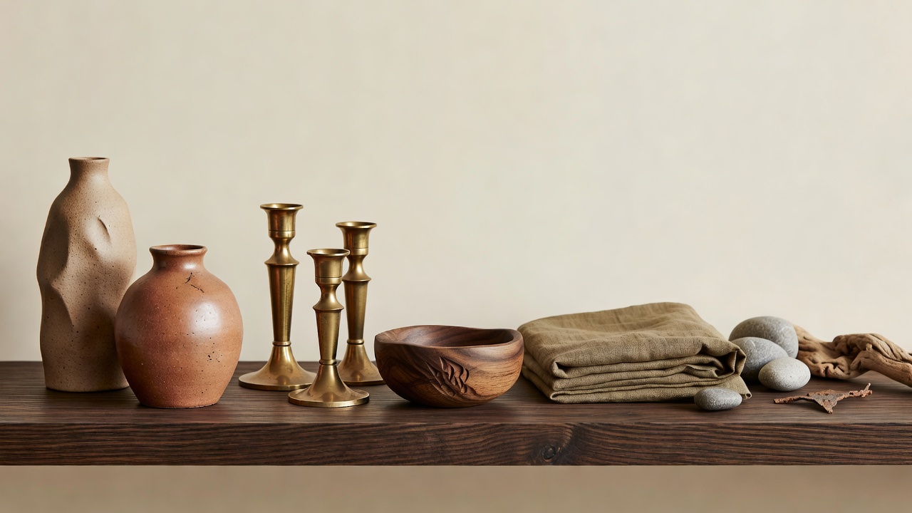 Sample styling image of layered decor accessories